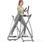 Air Walk Elliptical Glider Machine - 600LBS Capacity, Fully Assembled Low-Impact Design for Home Gym Cross-Training Arm & Leg Cardio Workout-New Version