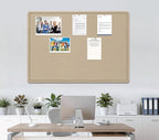 Large Bulletin Board - 72 X 48 inches Cork Board with 30 Pushpin, 6' x 4' Cork Board for Walls Pin Board, Self-Adhesive Felt Board Vision Board Foldable Photo Board for Wall (Beige Brown)