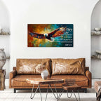 Christian Wall Art Eagle Decor Isaiah 40 31 Wall Art Bible Verse Wall Decor Inspirational Scripture Canvas Prints Eagle Pictures Religious Biblical Artwork for Bedroom Living Room Home Decoration 20x40"