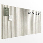 Large Cork Board for Office, 8 Pack Felt Wall Tiles with Slat Wall Paneling and Safe Removable Adhesive Tabs, Felt Bulletin Board Pin Board Cork Boards for Walls - Oatmeal