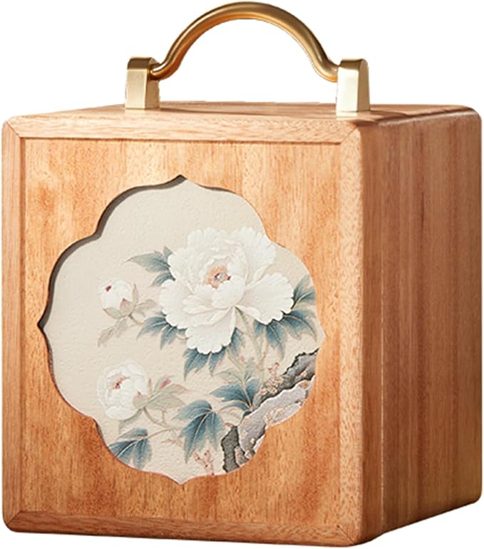 Wooden Jewelry Box for Women Walnut Wooden Jewelry Box with handle 4-Tier Jewelry Organizer for Rings, Necklaces