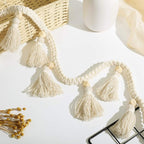 Tatuo Boho Macrame Tassel Garland for Classroom Decor Hanging Tassel Garland Bunting Boho Classroom Decor for Nursery Room Birthday Party Bedroom Dorm(4 Pieces,37.4 Inch)