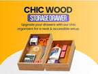 YBM HOME Bamboo Drawer Organizer Storage Box for Kitchen Drawer, Junk Drawer, Office, Bedroom, Children Room, Craft, Sewing, and Bathroom, 6x12x2 inch