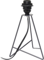 Simple Designs LT2066-GOG 14" Down to the Wire Metal Table Lamp with Fabric Shade, Gray with Gray Shade (Pack of 1)