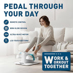 Under Desk Elliptical Machine – Electric Seated Pedal Exerciser for Seniors & Adults, Quiet Ellipse Leg Exerciser with 12-Speed Corded Electric Control, Remote, LCD Foot Pedals for Home Office Workout