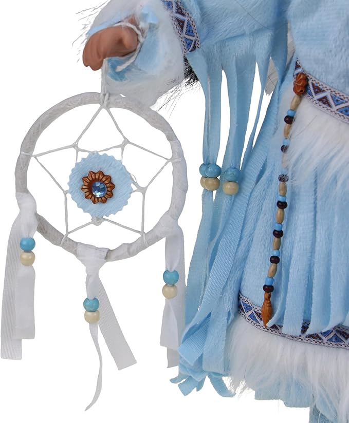 KINNEX COLLECTIONS SINCE 1997 16" Collectible Native American Indian Porcelain Doll (Sonia) D16763