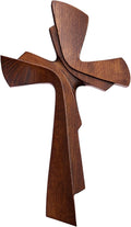 BGCarvedGrace Wooden Wall Cross Decor, Handcrafted Retro Religious Hanging Cross, Christian Home Wall Art Decoration(10 Inch)