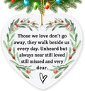 Jocidea Memorial Ornament Ceramic Heart Shaped Memorial Gift for Loss of Loved One, Sympathy, Condolence, Bereavement, Grief, Mother, Father, Memorial Day