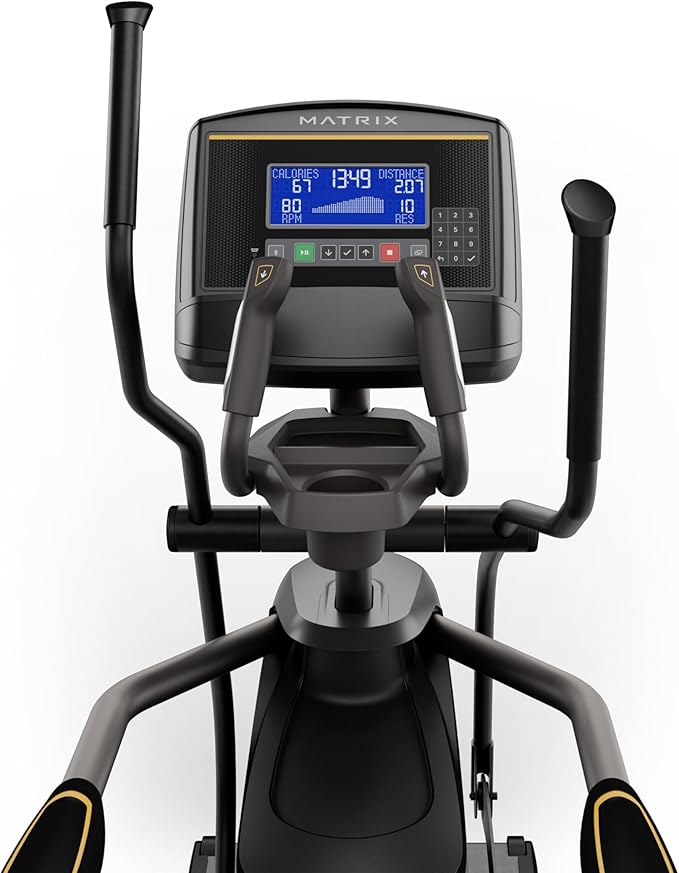 Matrix Fitness E30 Elliptical with XR | 8.5" LCD | Low Impact Workouts, Full Body Cardio, High Calorie Burn | Space Saving Compact Design, Suspension Elliptical