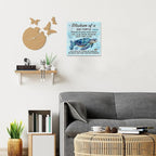 Sea Turtle Wall Art Decor Inspirational Wall Decor Posters Beach Themed Decoration for Bathroom Bedroom Living Room Home Office, Sea Turtle Gifts for Turtles Lovers (8 X 8 Inches, Framed)