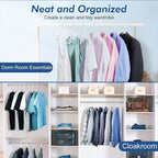 HOUSE DAY White Plastic Hangers 30 Pack, Plastic Clothes Hangers with Built-in Strap Hooks, Space Saving Slim Hanger for Closet Organizers and Storage, Durable Clothing Hanger for Shirts Blouses Tops