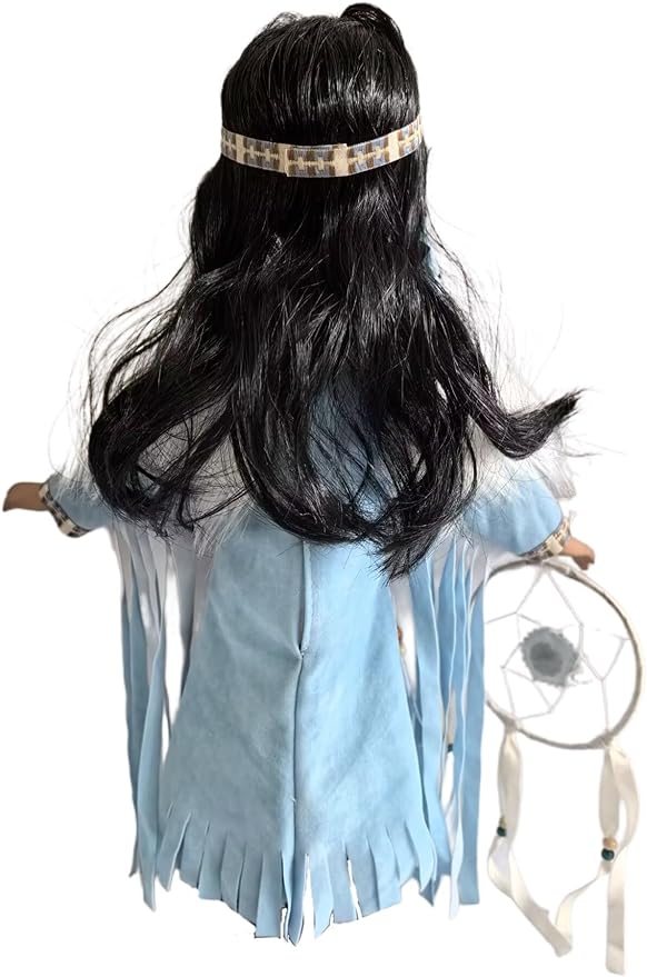 KINNEX COLLECTIONS SINCE 1997 16" Collectible Native American Indian Porcelain Doll (AQUENE) D16758