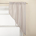 Sweet Home Collection Kitchen Window Tier, Swag, or Valance Curtain Treatment in Stylish and Unique Patterns and Designs for All Home Décor, Ribcord Gray