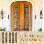Kichvoe 5 Sets Mezuzah for Door with Scrolls: Vintage Religious Metal Mezuzah Cases - Easy Install Doorpost Scripture Scroll Decor House Warming Blessing Hanukkah Decoration