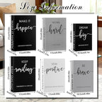 Menkxi 6 Aesthetic Decorative Books Set with Tassel Wood Bead Motivational Table Decor Encouragement Faux Book with Inspirational Design for Home Coffee Table Modern Decoration Photo Storage Box