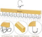 Belt & Bra Organizer for Closet - Tie Rack with 22 Rotatable Hooks, Stackable Space Saving Hanger for Women/Men, Tank Top Organizer - 2 Pcs