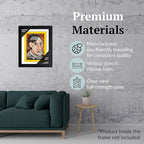 Creative Picture Frames 7 x 10 Magazine National Geographic Frame with Full-Strength Glass, Holds Up To A 1/4" Thick Media with Installed Hangers for Easy Mounting, 8x12 Black Frame with White Mat