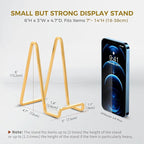 Plate Holder Easel Display Stand - 6 inch Metal Plate Stands for Display - Tabletop Picture Stand - Gold Iron Easels for Display Pictures | Photo Frames | Book | Decorative Plates | Plaque - 3 Pack