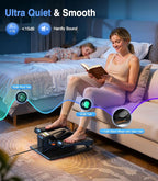 Medilax Black Portable Under Desk Elliptical Machine with Wireless Remote. 12 Manual & 3 Automatic Speeds. Pedal Ellipse Leg Exerciser. Leg Exerciser While Sitting for Seniors Adults Home Office