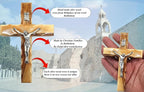 Zuluf 4.7" Catholic Wall Crucifix Olive Wood Cross with Silver Jesus Corpus – Handmade Christian Religious Wall Hanging Decor – Faith Gift from Jerusalem CRS058