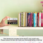 Ycyfckdr Mini Decorative Books for Home Decor, Rustic Wood Stack for Table, Home Sweet Decor Books for Living Room Shelf, Farmhouse Stacked Book Gift (L10)