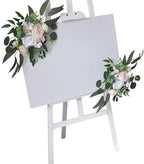 2X Wedding Arch Flowers Decorative Swags Floral Swag Welcome Sign Decoration for Party, Pink Flowers