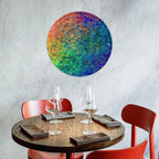 Wall Picture, with Rainbow Triangle Printed Circular Iron Hanging Picture,Wall Art Decor,Home for Bedroom Living Room Bathroom Decor,Iron Painting 11.8X11.8 in