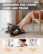 Under Desk Elliptical Machine, Electric Leg Exerciser as Seen on TV for Senior, Quiet Portable Seated Pedal Exerciser Machine with Remote Control, 12 Adjustable Speeds for Home Office