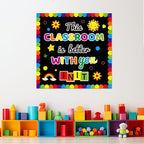 Growth Mindset Bulletin Board Cutouts, This Classroom is Better with You in It Positive Motivational Affirmation Station Classroom Decoration Paper Cutouts for Back to School Chalkboards Wall Decor