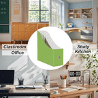 Limitliho 6 Pack Cardboard Magazine Holder for Desk, Book Bins for Classroom Library,Office,Home, 10.6" H x 10.2" L x 3.5" W in Magazine File Holder (Fresh color)