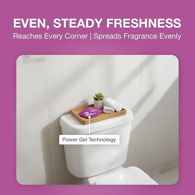 Godrej Aer Power Pocket Floral Delight Bathroom Fragrance 10 g, 6-Pack, Orange