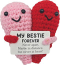 3.5 inch Positive Hug Heart Handmade Knitted Wool Doll with Positive Card Inspiring Gifts for Cheer Up Emotional Support Encouragement Friends