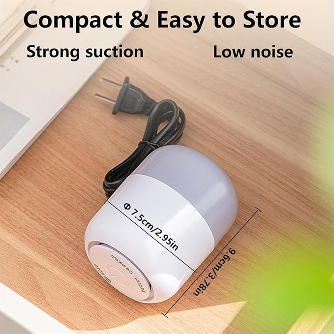 Electric Air Pump for Vacuum Storage Bags, Portable Vacuum Pump for Various Space Saver Bags, Vacuum Storage Bag Pump for Compression Quilts, Clothing (Storage Bag Not Included)