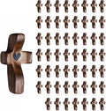 Wooden Prayer Cross Bulk 55 Pack-Pocker Wooden Comfort Cross for Church Gift, Religious Favors,Sunday School,Youth Ministry with Prayer Card