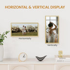 6x12 Aluminum Metal Picture Frame,Tempered Glass Gold Photo Frame 6x12 for Family Photo,Posters,Art,Document to Wall Mount Horizontally or Vertically
