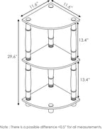 Furinno Turn-N-Tube 3-Tier Corner Display Rack Multipurpose Shelving Unit with Classic Tube, Espresso/Black