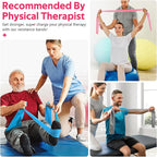 RENRANRING Resistance Bands for Working Out, Exercise Bands for Physical Therapy, Stretch, Recovery, Pilates, Rehab, Strength Training and Yoga Starter Set
