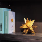 Braxio Modern Style Indoor Home Decor - Resin Gold Multi-Angle Stars Abstract Geometric Sculpture for Living Room Office Desk Bookshelf Table Decor Home Decorations 7 * 7 * 6 Inch