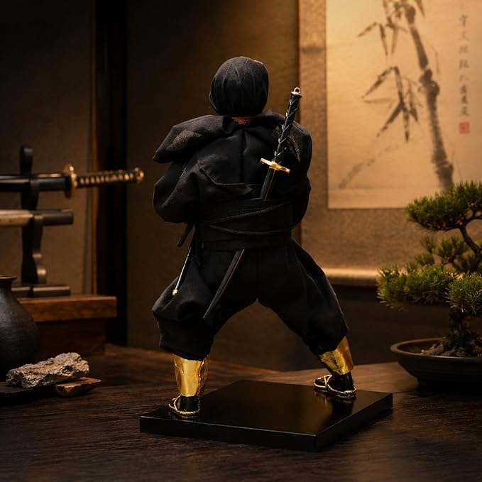 LUOZZY Japanese Figure Desktop Ornaments Japanese Samurai Warrior Statue Ornament Collectible Figurine Doll Home Desktop Decoration