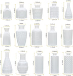 Brajttt Glass Bud Vase Set of 18,Small Glass Vintage Vases for Flowers,White Bud Vases in Bulk for Rustic Wedding Decor,Table Centerpieces,Decor Centerpiece for Bathroom
