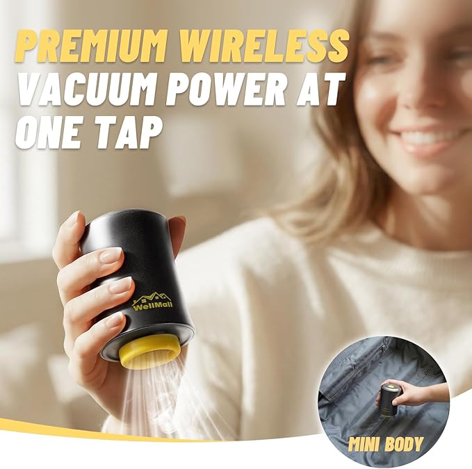 Cordless Vacuum Bags for travel - 20 Pack Rechargeable Wireless Vacuum Seal Bags for Clothing Travel, Space Saver vacuum storage bags with pump for Clothes, Blankets & Luggage Organization