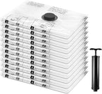 12 Jumbo Vacuum Storage Bags, Compression Packing Seal Space Saver Cubes for Clothing Bedding Comforters Blankets Pillows