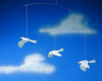 Flensted Mobiles Soaring Seagulls Hanging Mobile - 16 Inches Plastic - Handmade in Denmark - Home Decor, Unisex, Hanging Mount