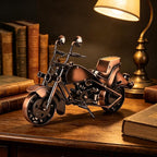 Metal Motorcycle Model - Collectible Moto Decor, Ideal Motorcycle Gifts for Men, Handcrafted Metal Replica for Study/Office/Living Room Decoration