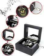 ROSIKING Black Wooden Music Box Classical Musical Boxes Christmas Birthday Valentine's Day Gifts for Lover Boy Girl friend Plays Toreador