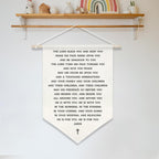 The Lord Bless You Scripture Wall Hanging Banner,Christian Canvas Poster with Wooden Rod, Bible Verse Wall Art for Blessing Home Decor, Faith Gift for Women, Family, or Church, 11x16 Inch (KD12)