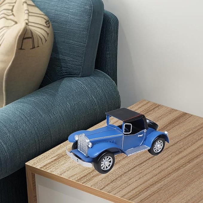 Collectible Vehicles Metal Classic Cars Model for Home Decor, Blue Argent