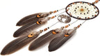 Urdeoms Tree of Life Crystal Dream Catchers for Boys Brown Boho Dream Catcher Wall Decor for Bedroom Adult Smoky Quartz Hanging Decor for Dorm Living Room(NO.10)