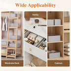 Lifewit Underwear Drawer Organizer for Closet 36 Pack, 3 Sizes Dresser Organizer Dividers, Deep Fabric Foldable Drawer Storage Organizer Bins for Clothes/Sock/Bra, Light Grey