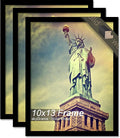 100% Solid Wood 10x13 Picture Frame Set of 3, Black Frame for 10 x 13 Inch Picture Poster Photo, Light Weight 10 by 13 HQ Matte Black Frame for Wall - 3 Pack/Black/10 x13
